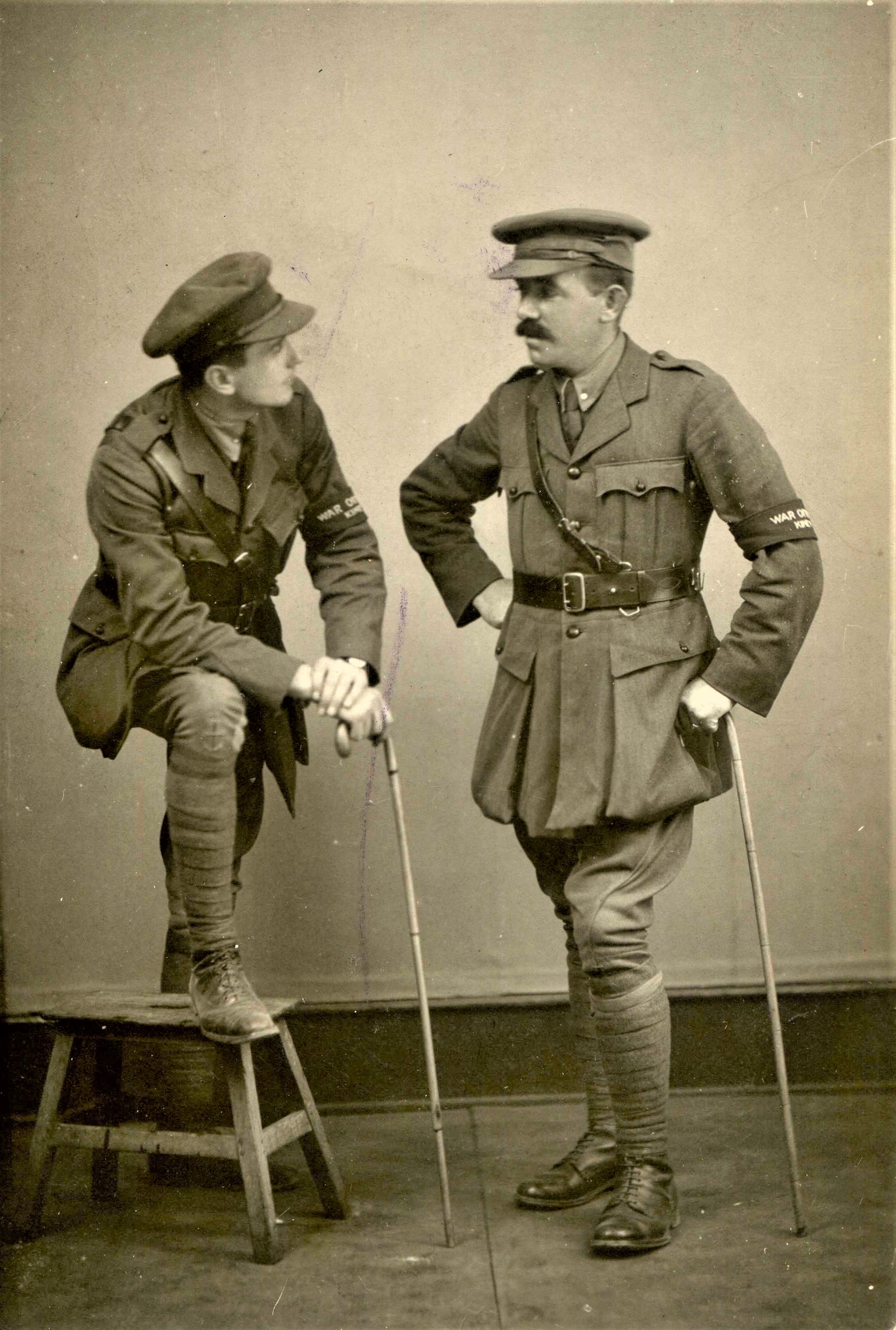 J B McDowell as War Correspondent with another, circus act