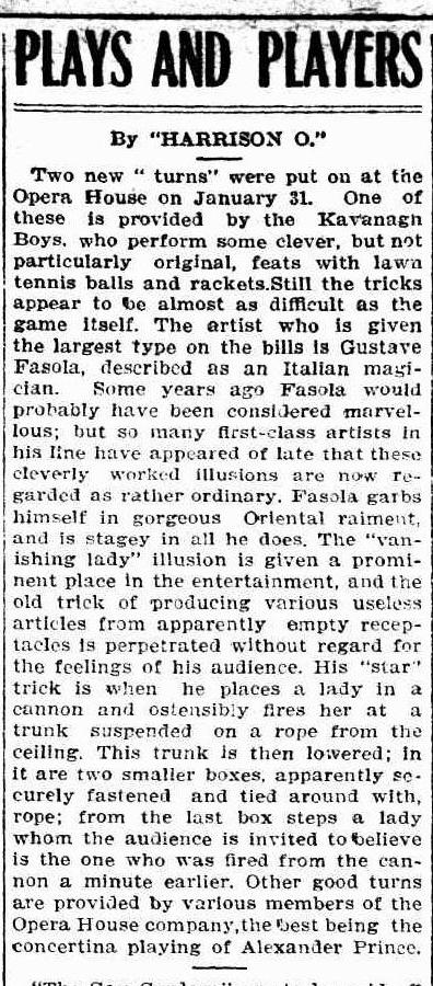 Gustave Fasola 1911 Melbourne